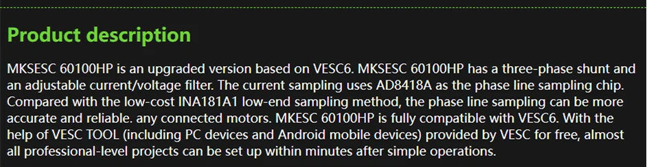 VESC : Makerbase 60100 V2 Top Performing Controller for EVs!