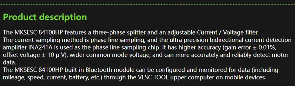 VESC : Makerbase 84100HP Top Performing Controller for EVs!