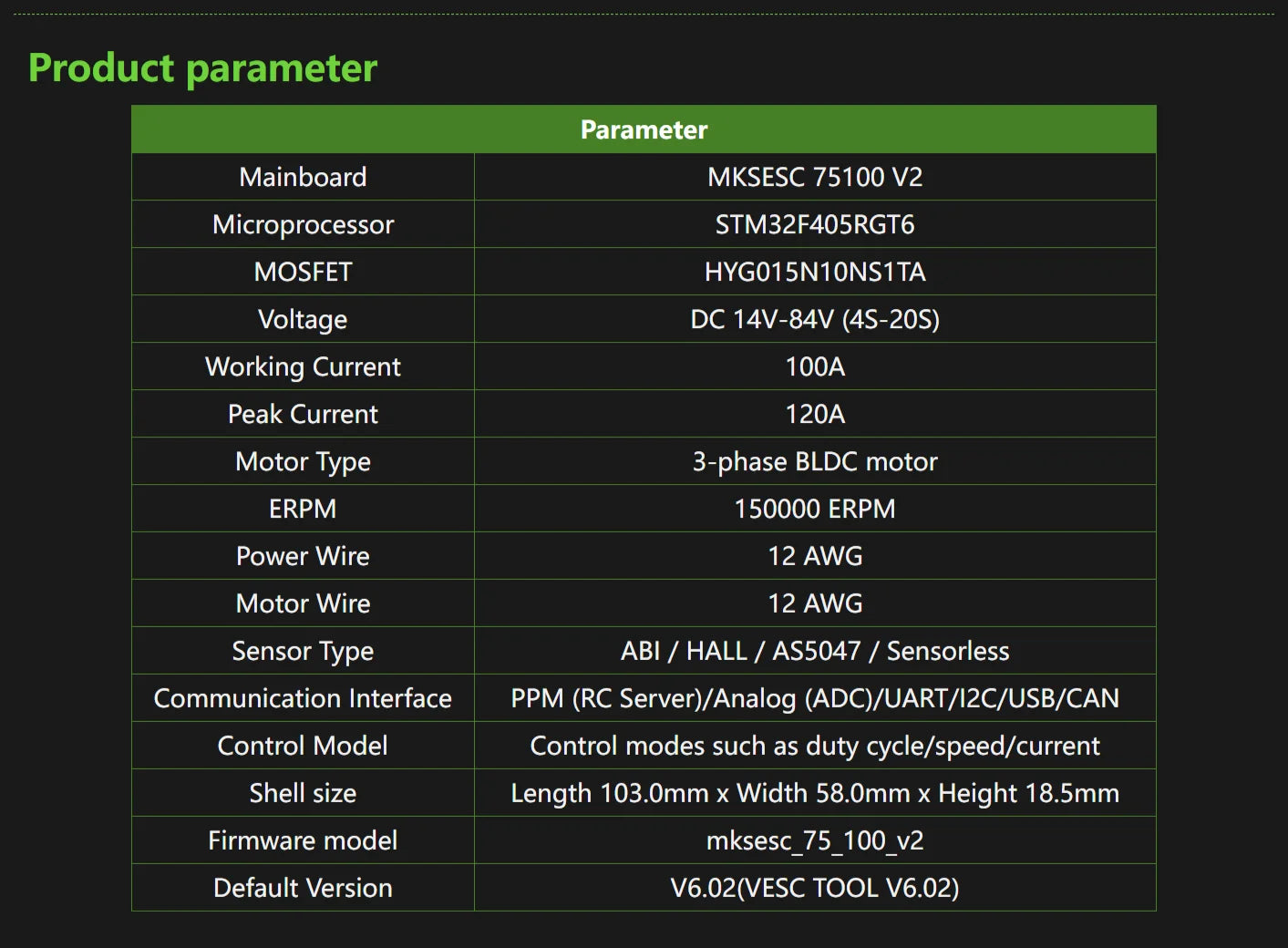 Makerbase VESC 75100 V2