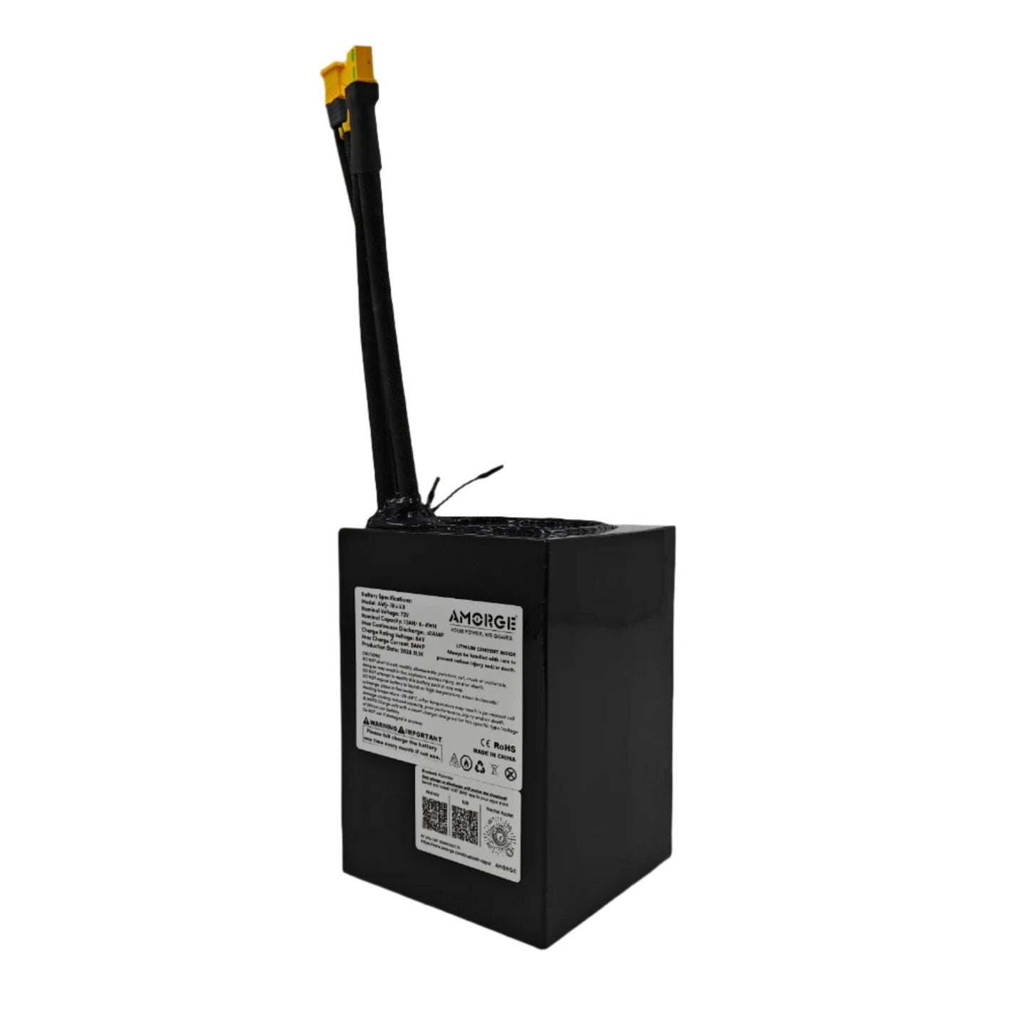 Electric Motorcycle: 72V CSC Slicker & Lexmoto Cypher Range Extender Samsung Battery Pack (12kW+)